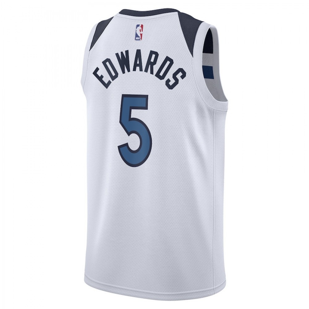 Minnesota Timberwolves Association Edition Swingman Jersey - White - Anthony Edwards - Unisex-Pro Kit Vault | Brand New 26/27 Sports Jerseys